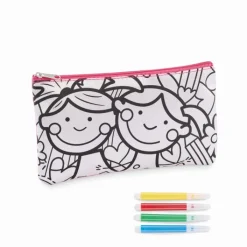 Gift Campaign Astuccio con disegno prestampato su lato colorabile con 4 pennarelli> Astucci
