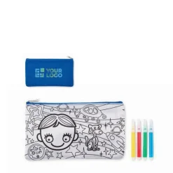 Gift Campaign Astuccio con disegno prestampato su lato colorabile con 4 pennarelli></noscript> Astucci