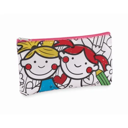 Gift Campaign Astuccio con disegno prestampato su lato colorabile con 4 pennarelli> Astucci