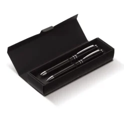 Gift Campaign Astuccio con roller con tappo e penna a sfera twist con inchiostro blu></noscript> Penne In Metallo