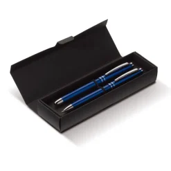 Gift Campaign Astuccio con roller con tappo e penna a sfera twist con inchiostro blu></noscript> Penne In Metallo