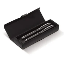 Gift Campaign Astuccio con roller con tappo e penna a sfera twist con inchiostro blu></noscript> Penne In Metallo