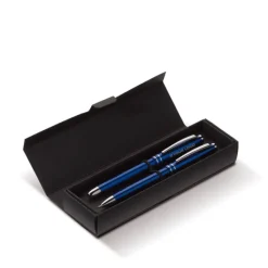 Gift Campaign Astuccio con roller con tappo e penna a sfera twist con inchiostro blu></noscript> Penne In Metallo
