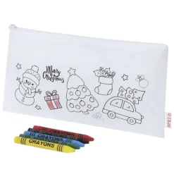 Gift Campaign Astuccio natalizio in non-woven rPET da colorare con pastelli a cera> Gadget Natalizi