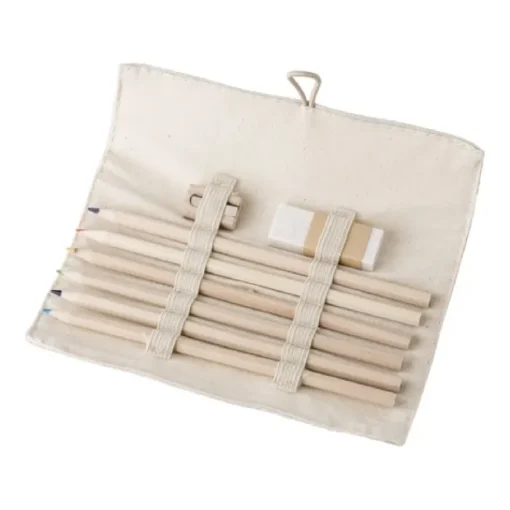 Gift Campaign Astuccio personalizzato con 6 colori a matita e accessori sLinen> Matite Colorate