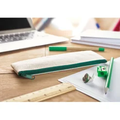 Gift Campaign Astuccio promozionale in juta e cotone con sei accessori Natura> Gadget Per La Scuola|Astucci