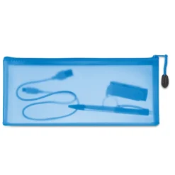Gift Campaign Astuccio pubblicitario in PVC trasparente azzurro ClearView> Regali Per Bambini|Astucci