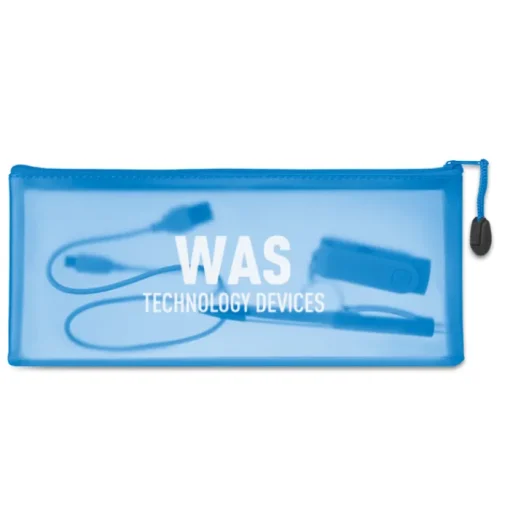 Gift Campaign Astuccio pubblicitario in PVC trasparente azzurro ClearView> Regali Per Bambini|Astucci