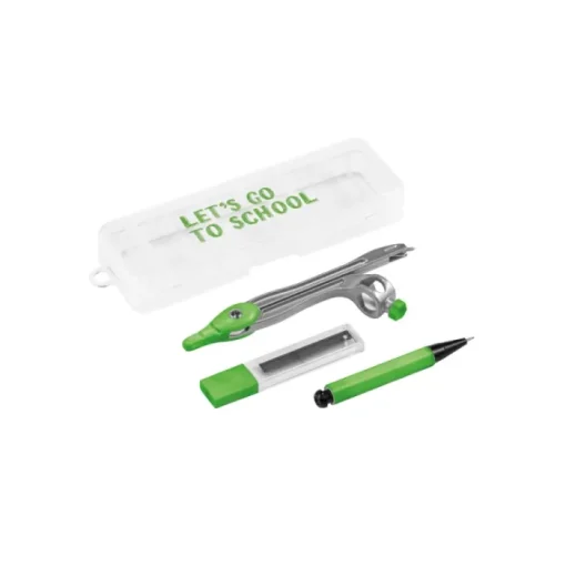 Gift Campaign Astuccio rigido con compasso, portamine e 10 mine da 0.5 College> Astucci