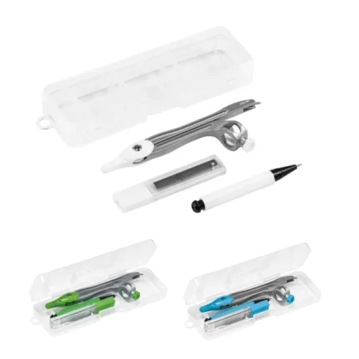 Gift Campaign Astuccio rigido con compasso, portamine e 10 mine da 0.5 College> Astucci
