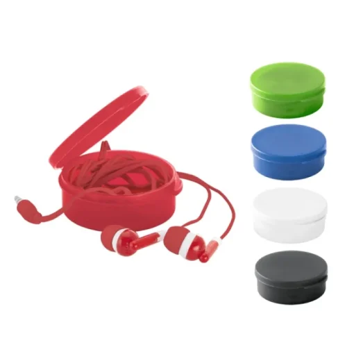 Gift Campaign Auricolari economici in scatolina rotonda Chorus> Auricolari Personalizzati
