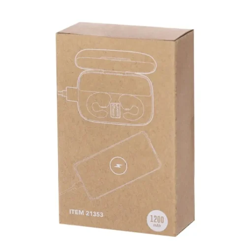 Gift Campaign Auricolari Open Ear con custodia che funge da powerbank da 1.200mAh> Power Bank Personalizzati|Auricolari Personalizzati