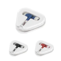 Gift Campaign Auricolari promozionali con cavetto in astuccio triangolare Bass><noscript><img width=