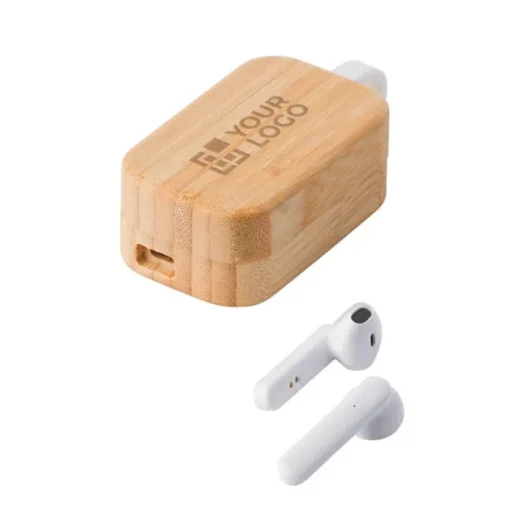 Gift Campaign Auricolari promozionali wireless 5.0 in custodia di bamboo Bamboo Air> Auricolari Personalizzati
