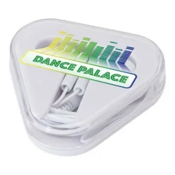 Gift Campaign Auricolari semplici con connettore audio e custodia triangolare></noscript> Auricolari Personalizzati