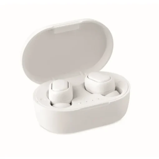 Gift Campaign Auricolari senza fili personalizzati con logo in ABS riciclato Ring> Auricolari Personalizzati