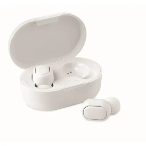 Gift Campaign Auricolari senza fili personalizzati con logo in ABS riciclato Ring> Auricolari Personalizzati
