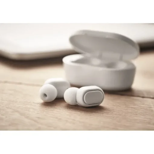 Gift Campaign Auricolari senza fili personalizzati con logo in ABS riciclato Ring> Auricolari Personalizzati