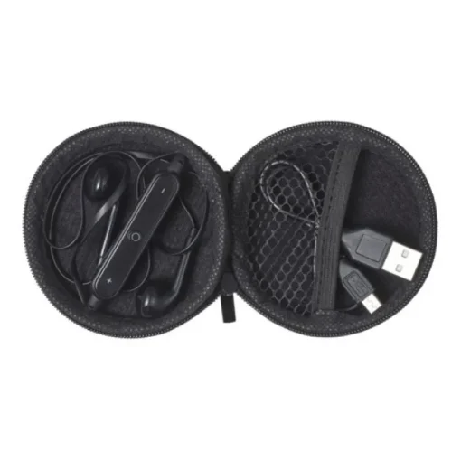 Gift Campaign Auricolari wireless da personalizzare con custodia rotonda Zipper Case> Auricolari Personalizzati