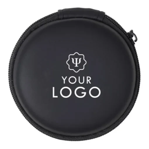 Gift Campaign Auricolari wireless da personalizzare con custodia rotonda Zipper Case> Auricolari Personalizzati