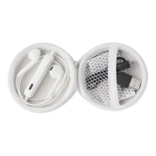 Gift Campaign Auricolari wireless da personalizzare con custodia rotonda Zipper Case> Auricolari Personalizzati