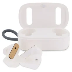 Gift Campaign Auricolari wireless in ABS con dettagli in bambù con custodia abbinata> Auricolari Personalizzati