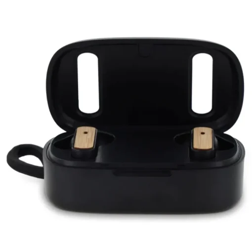 Gift Campaign Auricolari wireless in ABS con dettagli in bambù con custodia abbinata> Auricolari Personalizzati