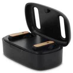 Gift Campaign Auricolari wireless in ABS con dettagli in bambù con custodia abbinata></noscript> Auricolari Personalizzati