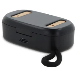 Gift Campaign Auricolari wireless in ABS con dettagli in bambù con custodia abbinata></noscript> Auricolari Personalizzati