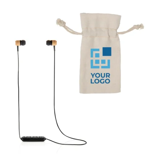 Gift Campaign Auricolari wireless in ABS e bambù con estremità magnetiche Bamboo> Auricolari Personalizzati