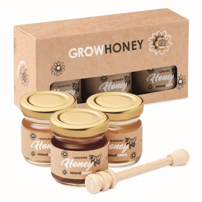 Gift Campaign Barattolini con 3 tipologie di miele differente da 50g ciascuno Diverse> Altri Utensili Da Cucina