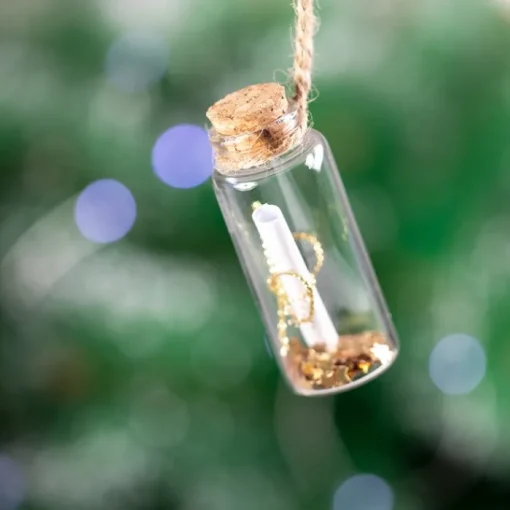 Gift Campaign Barattolino dei desideri da appendere in vetro con stelline Christmas> Gadget Natalizi
