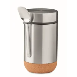 Gift Campaign Barattolo da 400 ml in acciaio con fondo in sughero e cucchiaio ToGo></noscript> Porta Pranzo