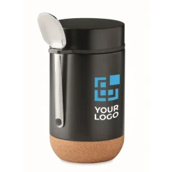 Gift Campaign Barattolo da 400 ml in acciaio con fondo in sughero e cucchiaio ToGo></noscript> Porta Pranzo