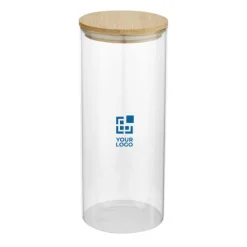 Gift Campaign Barattolo di grandi dimensioni in vetro con coperchio in bambù da 940ml><noscript><img width=