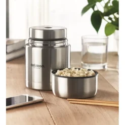 Gift Campaign Barattolo personalizzato da 800 ml in acciaio con tappo a vite Inox Lunch></noscript> Porta Pranzo