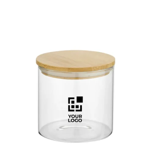 Gift Campaign Barattolo personalizzato in vetro con coperchio in bambù 320ml> Altri Utensili Da Cucina