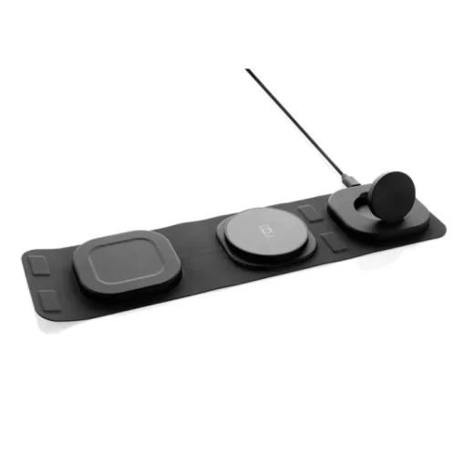 Gift Campaign Base di ricarica wireless a fascia pieghevole con 3 caricatori> Caricabatterie