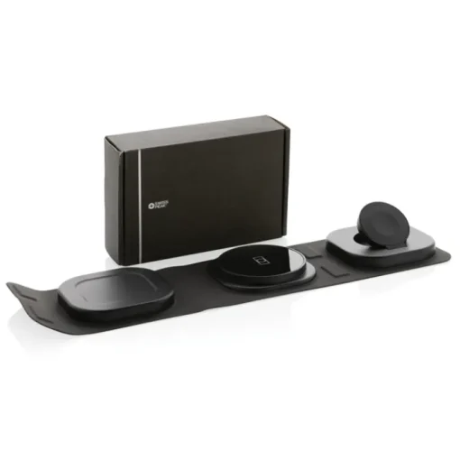 Gift Campaign Base di ricarica wireless a fascia pieghevole con 3 caricatori> Caricabatterie