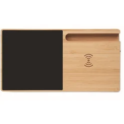 Gift Campaign Base di ricarica wireless multiuso in bambù da 15W></noscript> Caricabatterie