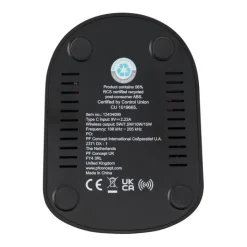 Gift Campaign Base di ricarica wireless in plastica riciclata a doppia bobina da 15W></noscript> Caricabatterie
