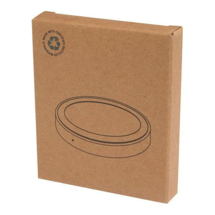 Gift Campaign Base di ricarica wireless con cavo 2 in 1 in plastica riciclata 15W> Caricabatterie