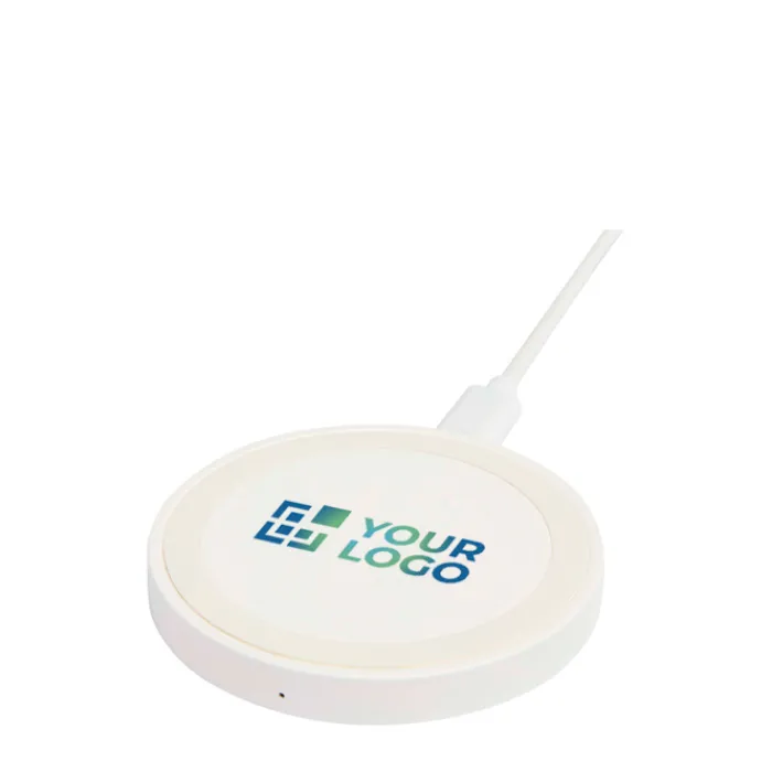 Gift Campaign Base di ricarica wireless con cavo 2 in 1 in plastica riciclata 15W> Caricabatterie