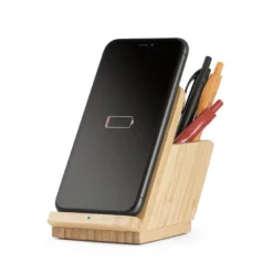 Gift Campaign Base ricarica personalizzata con supporto e portapenne in bambù Desk></noscript> Caricabatterie|Gadget Per L'Ufficio