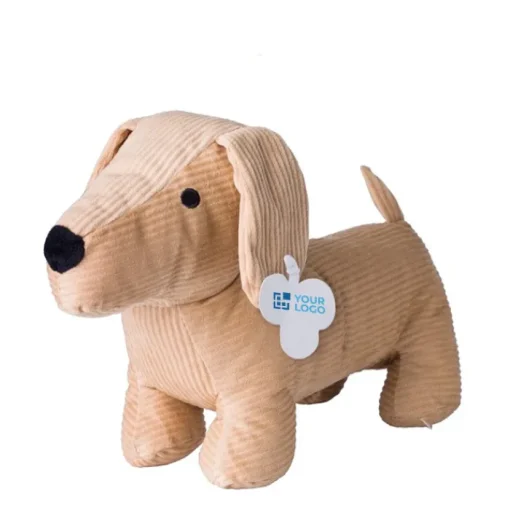 Gift Campaign Bassottino di peluche con occhi ricamati neri ed etichetta> Peluche