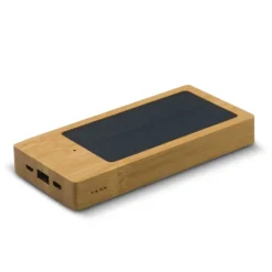 Gift Campaign Batteria esterna in bambù FSC con pannello solare e capacità 8.000 mAh> Power Bank Personalizzati