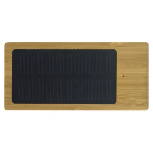 Gift Campaign Batteria esterna in bambù FSC con pannello solare e capacità 8.000 mAh> Power Bank Personalizzati