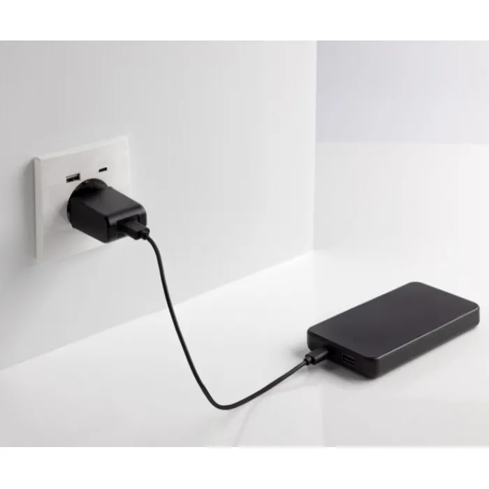 Gift Campaign Batteria esterna in plastica riciclata con indicatore da 10.000 mAh> Power Bank Personalizzati