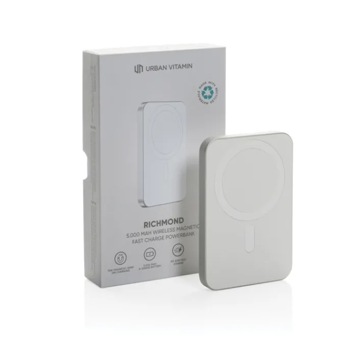 Gift Campaign Batteria esterna magnetica 5.000mAh ricarica veloce a 15 e 20W> Caricabatterie|Power Bank Personalizzati