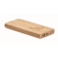 Gift Campaign Batteria esterna wireless in bambù da 6.000 mAh Powerbank Bamboo></noscript> Power Bank Personalizzati